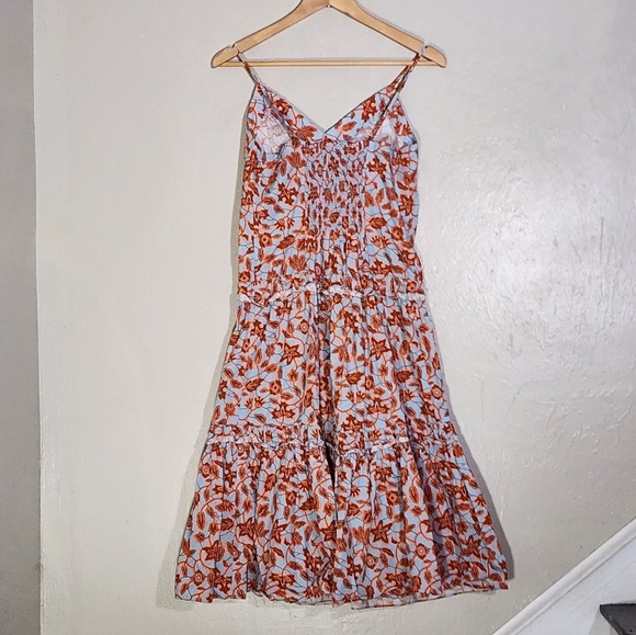 Derek Lam Blue and Orange Ruffled Tiered Sundress - Picture 5 of 6